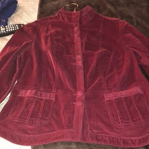Bandolino Corduroy Red Blazer 14